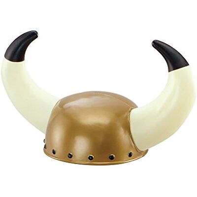 Bristol Novelty Viking BH096 Herenhelm met kunststof hoorn, meerkleurig, Eén maat Bristol Novelty Viking BH096 Herenhelm met kunststof hoorn, meerkleurig, Eén maat