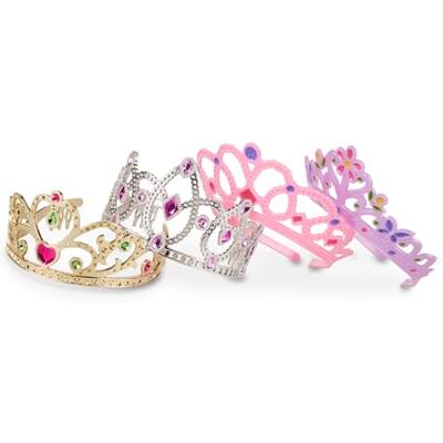 Melissa & Doug 4 Tiara's en kronen, kostuum voor meisjes en jongens, rollenspel, creatief speelgoed, cadeau voor kinderen 3+, perfect voor Halloween of carnaval, eenheidsmaat Melissa & Doug 4 Tiara's en kronen, kostuum voor meisjes en jongens, rollenspel, creatief speelgoed, cadeau voor kinderen 3+, perfect voor Halloween of carnaval, eenheidsmaat