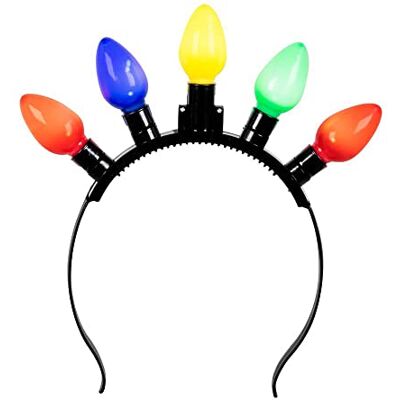 Boland 31201 Partytiara met led, hoofdband met kleurrijke verlichting, voor volwassenen, hoofdtooi, gloeilampen, carnaval, themafeest, Halloween Boland 31201 Partytiara met led, hoofdband met kleurrijke verlichting, voor volwassenen, hoofdtooi, gloeilampen, carnaval, themafeest, Halloween