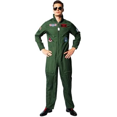 EraSpooky Mannen Pilot Kostuum Aviator Fancy Dress Halloween Party Cosplay Outfit voor Volwassen EraSpooky Mannen Pilot Kostuum Aviator Fancy Dress Halloween Party Cosplay Outfit voor Volwassen