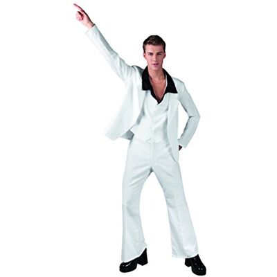 Boland 83536 Disco Fever kostuum voor volwassenen, wit Boland 83536 Disco Fever kostuum voor volwassenen, wit