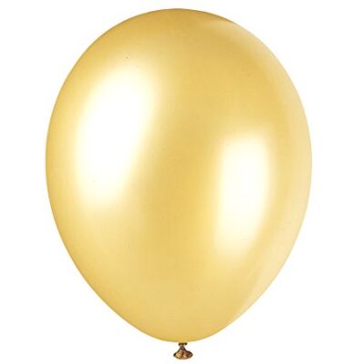 Unique Unieke partij latex pak van 72 12" Pack of 8 Champagne Goud Unique Unieke partij latex pak van 72 12" Pack of 8 Champagne Goud