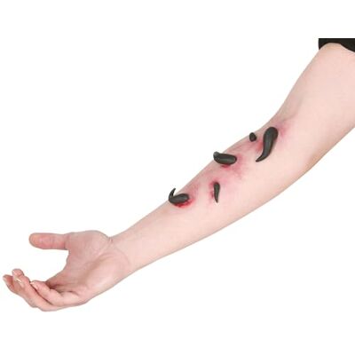 FIESTAS GUIRCA 5 zwarte latex bloedbanden met lijm professionele make-up speciale effecten FIESTAS GUIRCA 5 zwarte latex bloedbanden met lijm professionele make-up speciale effecten