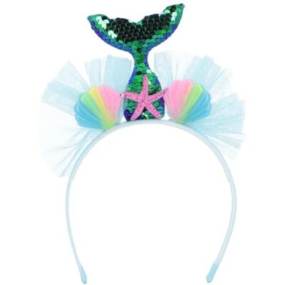 Boland 51039 Zeemeermin tiara met pailletten, haarband voor volwassenen, kostuumaccessoire of themafeest Boland 51039 Zeemeermin tiara met pailletten, haarband voor volwassenen, kostuumaccessoire of themafeest