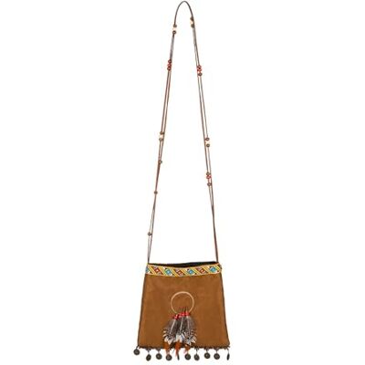 Boland 44144 Indiase handtas, ca. 21 cm, schoudertas, squaw, bruin, carnaval, Halloween, themafeest, verkleedpartij, 44144 Boland 44144 Indiase handtas, ca. 21 cm, schoudertas, squaw, bruin, carnaval, Halloween, themafeest, verkleedpartij, 44144
