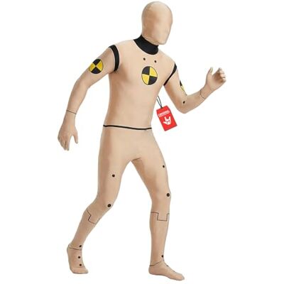 Morphsuits Officieel Crash Test Dummy kostuum voor volwassenen, Halloween en carnavalskostuum, XL (176-185 cm) Morphsuits Officieel Crash Test Dummy kostuum voor volwassenen, Halloween en carnavalskostuum, XL (176-185 cm)