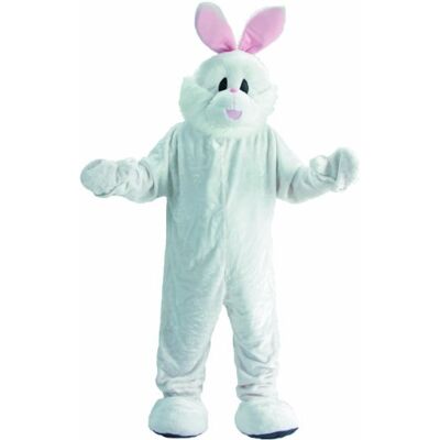 Dress Up America Mascotte Paashaas Kostuum voor Volwassenen en Tieners Pluche Witte Konijn Kostuum met Hoofd en Schoenovertrek Dress Up America Mascotte Paashaas Kostuum voor Volwassenen en Tieners Pluche Witte Konijn Kostuum met Hoofd en Schoenovertrek