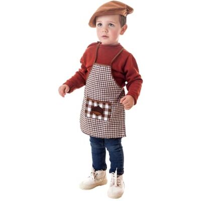 Creaciones Llopis Kostuum kastanje Efrén schort en baret voor kinderen (3-5 jaar) Creaciones Llopis Kostuum kastanje Efrén schort en baret voor kinderen (3-5 jaar)