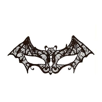 HENBRANDT Zwarte Kant Vleermuis Gemaskerd Balmasker Halloween Gothic Accessoire Kostuum HENBRANDT Zwarte Kant Vleermuis Gemaskerd Balmasker Halloween Gothic Accessoire Kostuum