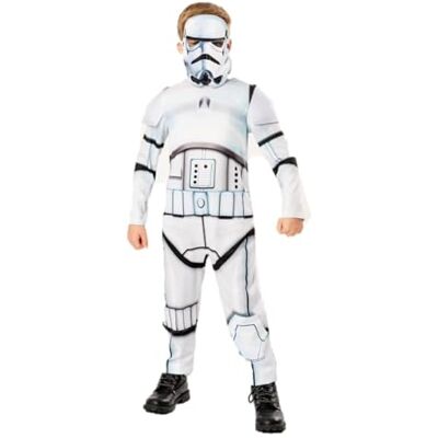 RUBIE'S Rubies Strom Trooper kinderkostuum, bedrukte jumpsuit en masker, Star Wars officieel duurzaam Green Collection kostuum voor carnaval, Kerstmis, verjaardag, feest en Halloween. RUBIE'S Rubies Strom Trooper kinderkostuum, bedrukte jumpsuit en masker, Star Wars officieel duurzaam Green Collection kostuum voor carnaval, Kerstmis, verjaardag, feest en Halloween.