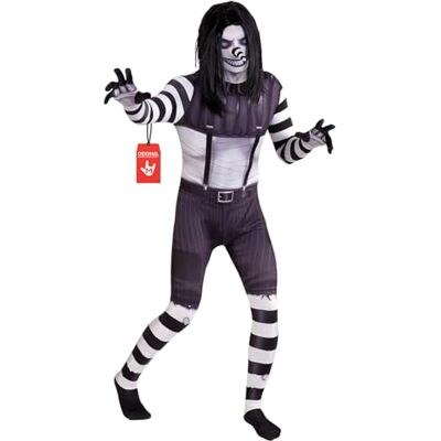 Morphsuits Officieel kostuum Jack lachend griezelig stedelijke legende griezelige pasta Halloween maat L Morphsuits Officieel kostuum Jack lachend griezelig stedelijke legende griezelige pasta Halloween maat L