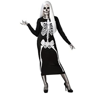 ATOSA Skeletkostuum voor dames, zwart, M ATOSA Skeletkostuum voor dames, zwart, M