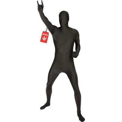 Morphsuits Morphsuit Compleet kostuum, zwart, XL, originele body voor volwassenen en kinderen, super stretch kostuum, ideaal voor doe-het-zelffeesten, Halloween, cosplay, kostuum, voor dames en heren Morphsuits Morphsuit Compleet kostuum, zwart, XL, originele body voor volwassenen en kinderen, super stretch kostuum, ideaal voor doe-het-zelffeesten, Halloween, cosplay, kostuum, voor dames en heren