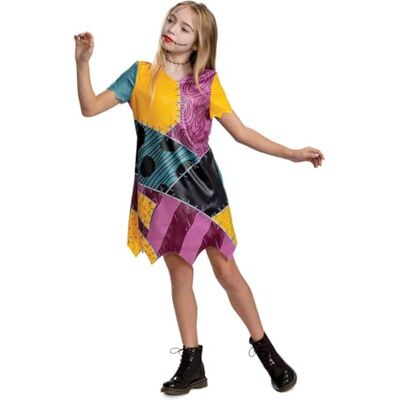 Disney The Nightmare Christmas Sally kostuum voor meisjes maat M (7-8 jaar) officiële licentie filmkostuum voor Halloween, carnaval of kostuumfeest Disney The Nightmare Christmas Sally kostuum voor meisjes maat M (7-8 jaar) officiële licentie filmkostuum voor Halloween, carnaval of kostuumfeest