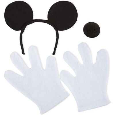 W WIDMANN MILANO Party Fashion MOUSE" dress-up set (oren, neus, handschoenen) - W WIDMANN MILANO Party Fashion MOUSE" dress-up set (oren, neus, handschoenen) -