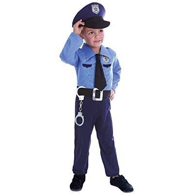 Ciao Politieagent met spieren, kostuum voor kinderen, blauw, 3-4 jaar Ciao Politieagent met spieren, kostuum voor kinderen, blauw, 3-4 jaar