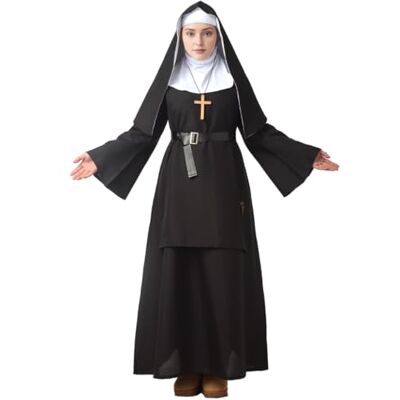 GRACEART Halloween Verkleedkleding Jurk Vrouwen Nonnen (XL) GRACEART Halloween Verkleedkleding Jurk Vrouwen Nonnen (XL)