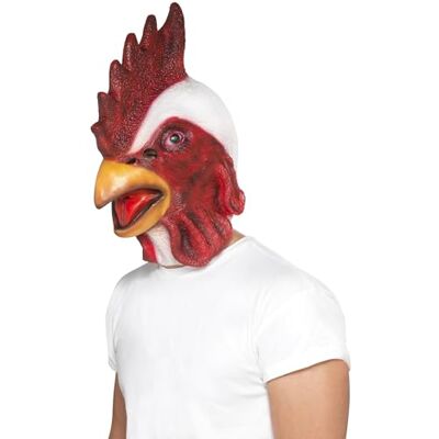 Smiffys Kippenmasker, wit, masker voor het hele hoofd, latex Smiffys Kippenmasker, wit, masker voor het hele hoofd, latex