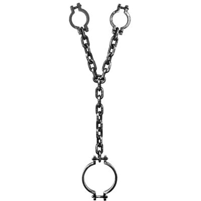 Boland 00614 Gevangenispop voor handen en hals, lengte ca. 100 cm, accessoires of decoratie voor Halloween, griezelig feest, carnaval, themafeest Boland 00614 Gevangenispop voor handen en hals, lengte ca. 100 cm, accessoires of decoratie voor Halloween, griezelig feest, carnaval, themafeest