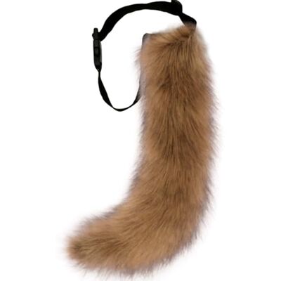 DRESHOW Vossenstaart van imitatiebont, cosplay, party, Halloween, Kerstmis, pluizige kattenstaart voor jongeren en volwassenen Eén maat DRESHOW Vossenstaart van imitatiebont, cosplay, party, Halloween, Kerstmis, pluizige kattenstaart voor jongeren en volwassenen Eén maat