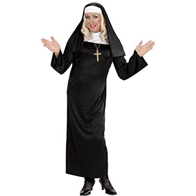 W WIDMANN MILANO Party Fashion Costume de nonne pour adultes Ensemble 2 pièces comprenant une tunique et une cagoule, pour le carnaval, les soirées à thème, le théâtre W WIDMANN MILANO Party Fashion Costume de nonne pour adultes Ensemble 2 pièces comprenant une tunique et une cagoule, pour le carnaval, les soirées à thème, le théâtre