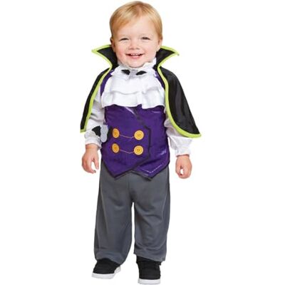 amscan Dinky Dracula Vampierkostuum voor jongens, 6-12 maanden, PDBV06 amscan Dinky Dracula Vampierkostuum voor jongens, 6-12 maanden, PDBV06
