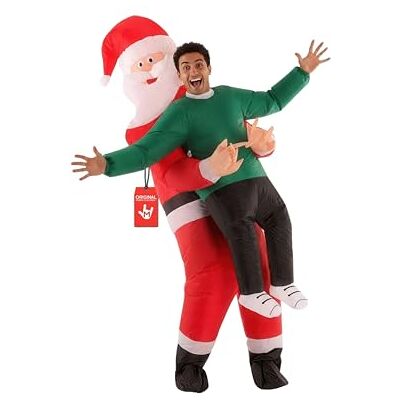 Morphsuits Morph Opblaasbaar kostuum, heren, MCPISA, kerstman volwassenen, één maat Morphsuits Morph Opblaasbaar kostuum, heren, MCPISA, kerstman volwassenen, één maat
