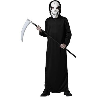 ATOSA spook kostuum tuniek met capuchon en masker kind 7-9 jaar ATOSA spook kostuum tuniek met capuchon en masker kind 7-9 jaar