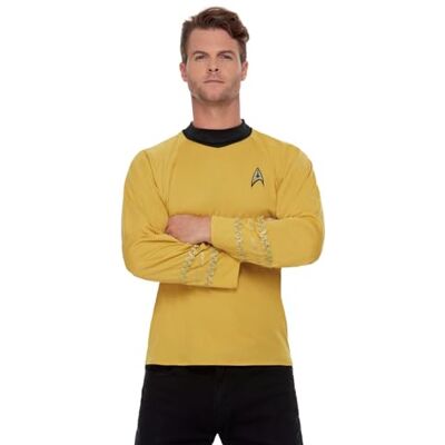Smiffys Star Trek Voyager Wetenschappelijk Uniform, Star Trek Top met geborduurde Delta-badge en rijbadge, Star Trek Voyager outfit, Star Trek Halloween kostuumaccessoire Smiffys Star Trek Voyager Wetenschappelijk Uniform, Star Trek Top met geborduurde Delta-badge en rijbadge, Star Trek Voyager outfit, Star Trek Halloween kostuumaccessoire