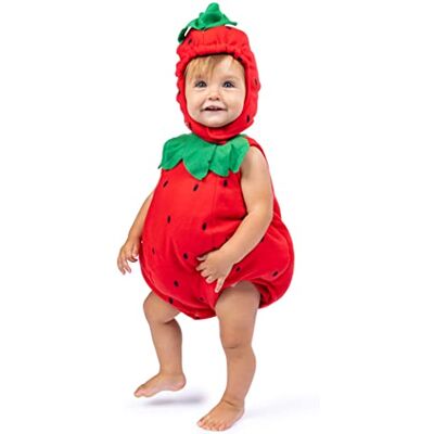 Dress Up America Costume De Fraise Pour Bébé – Barboteuse d'Halloween Aux Fraises Pour Enfants Dress Up America Costume De Fraise Pour Bébé – Barboteuse d'Halloween Aux Fraises Pour Enfants