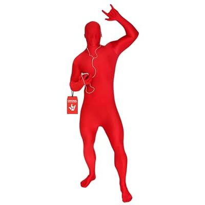 Morphsuits Morphsuit Uniseks zeer stretch integraal kostuum, originele jumpsuit voor volwassenen en kinderen, perfect voor verkleedpartij, party, Halloween, cosplay, kostuum, rood, XL Morphsuits Morphsuit Uniseks zeer stretch integraal kostuum, originele jumpsuit voor volwassenen en kinderen, perfect voor verkleedpartij, party, Halloween, cosplay, kostuum, rood, XL