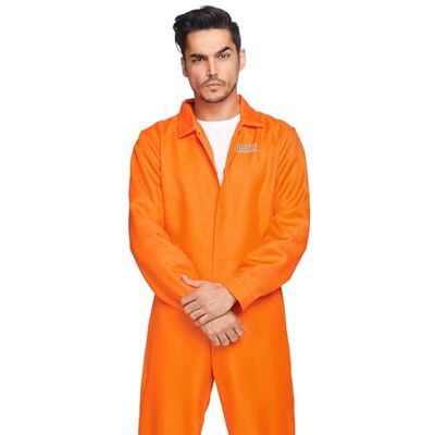 Leg Avenue Prison Jumpsuit, kostuum voor volwassenen, oranje, eenheidsmaat Leg Avenue Prison Jumpsuit, kostuum voor volwassenen, oranje, eenheidsmaat