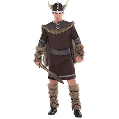 amscan 10132351 Volwassenen Vechterkostuum met Cape Helm-Maat L/XL 1 PC, Viking Warrior amscan 10132351 Volwassenen Vechterkostuum met Cape Helm-Maat L/XL 1 PC, Viking Warrior
