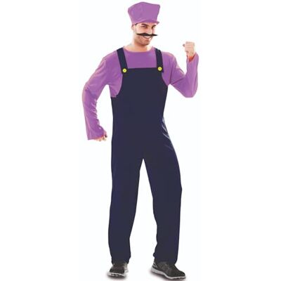 EUROCARNAVALES Waluigi loodgieter kostuum voor volwassenen EUROCARNAVALES Waluigi loodgieter kostuum voor volwassenen