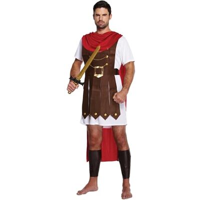 HENBRANDT Volwassen Roman General Dress Fancy Kostuum Spartan Fighter Roman Gladiator Centurion Cosplay Historische Outfit, Meerkleurig, Eén maat HENBRANDT Volwassen Roman General Dress Fancy Kostuum Spartan Fighter Roman Gladiator Centurion Cosplay Historische Outfit, Meerkleurig, Eén maat