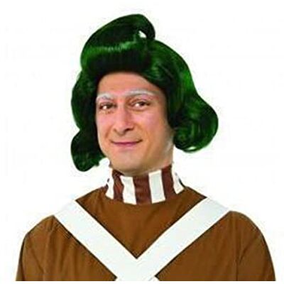 RUBIE'S Officiële Willy Wonka and The Chocolate Factory Oompa Loompa volwassen pruik groen één maat RUBIE'S Officiële Willy Wonka and The Chocolate Factory Oompa Loompa volwassen pruik groen één maat