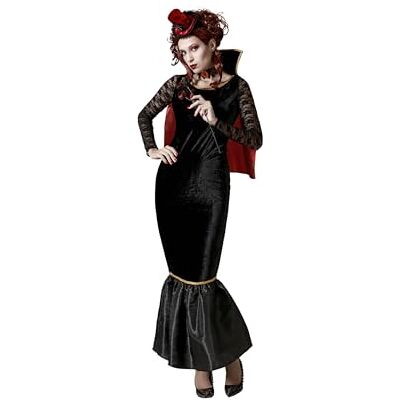 ATOSA Mysterieus en elegant vampierkostuum voor dames met krachtige en verleidelijke cape voor Halloween, themafeesten ATOSA Mysterieus en elegant vampierkostuum voor dames met krachtige en verleidelijke cape voor Halloween, themafeesten