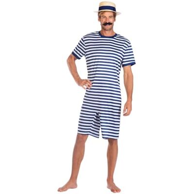 amscan 9908837 Badpak voor heren, volwassenen, blauw, jaren 20, standaardmaat amscan 9908837 Badpak voor heren, volwassenen, blauw, jaren 20, standaardmaat