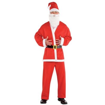 amscan 9907363 Kerstmankostuum voor heren, maat XL amscan 9907363 Kerstmankostuum voor heren, maat XL