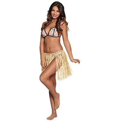 Boland 52230 Hawaiiaanse rok, raffia, beige, 40 cm Boland 52230 Hawaiiaanse rok, raffia, beige, 40 cm