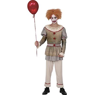 Ciao Horror Griezelig Clownkostuum voor mannen, één maat, kostuum voor volwassenen, veelkleurig, 16071 Ciao Horror Griezelig Clownkostuum voor mannen, één maat, kostuum voor volwassenen, veelkleurig, 16071