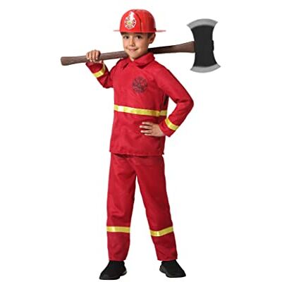 ATOSA Brandweerkostuum voor kinderen, rood, 7 tot 9 jaar ATOSA Brandweerkostuum voor kinderen, rood, 7 tot 9 jaar