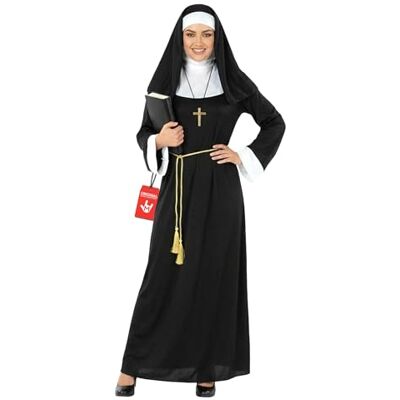 Morph Nonnenkostuum voor dames, nonnenoutfit met sluier, Halloween-kostuum Morph Nonnenkostuum voor dames, nonnenoutfit met sluier, Halloween-kostuum