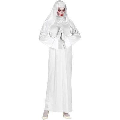 W WIDMANN MILANO Party Fashion Ghostly Nun (tuniek, hoofdstuk, handschoenen) (XXXL) W WIDMANN MILANO Party Fashion Ghostly Nun (tuniek, hoofdstuk, handschoenen) (XXXL)