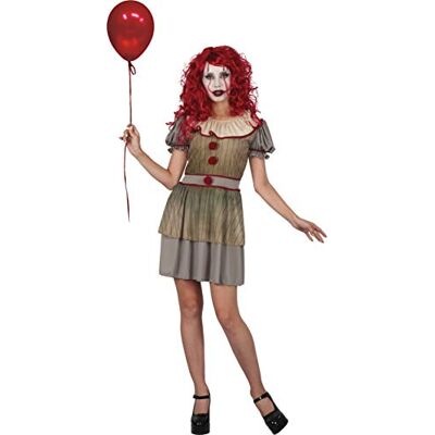 Ciao Horror Griezelig Clownkostuum voor dames, één maat, veelkleurig, 16072 Ciao Horror Griezelig Clownkostuum voor dames, één maat, veelkleurig, 16072