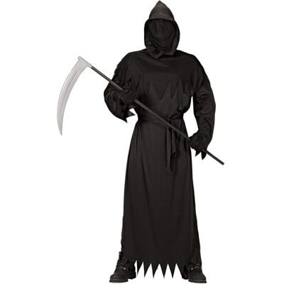 W WIDMANN MILANO Party Fashion REAPER" (badjas met capuchon met onzichtbaar masker, riem) (XL) W WIDMANN MILANO Party Fashion REAPER" (badjas met capuchon met onzichtbaar masker, riem) (XL)