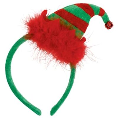 amscan 318719 Elf haarband met veren en belletjes, helper van de kerstman, advent, 's avonds amscan 318719 Elf haarband met veren en belletjes, helper van de kerstman, advent, 's avonds