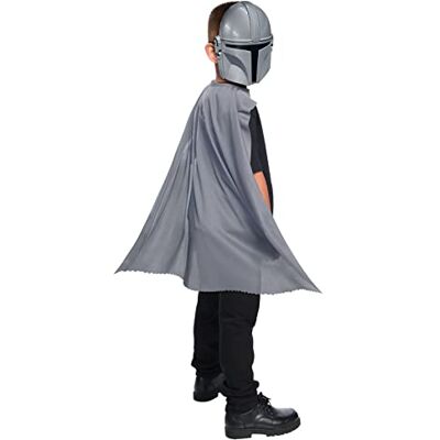 RUBIE'S Rubies Mandalorian set voor jongens en meisjes, cape en masker, officieel Star Wars-kostuum voor carnaval, Kerstmis, verjaardag, feestjes en Halloween. RUBIE'S Rubies Mandalorian set voor jongens en meisjes, cape en masker, officieel Star Wars-kostuum voor carnaval, Kerstmis, verjaardag, feestjes en Halloween.