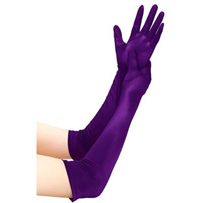 EORUBE Jaren 20 handschoenen voor dames, elleboog, lang, satijn, voor Halloween, carnaval, carnaval EORUBE Jaren 20 handschoenen voor dames, elleboog, lang, satijn, voor Halloween, carnaval, carnaval