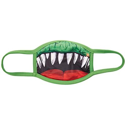 WILD REPUBLIC Wild Smiles Kindermasker met dinosaurusmotief, herbruikbaar, wasbaar, voor mond en neus WILD REPUBLIC Wild Smiles Kindermasker met dinosaurusmotief, herbruikbaar, wasbaar, voor mond en neus